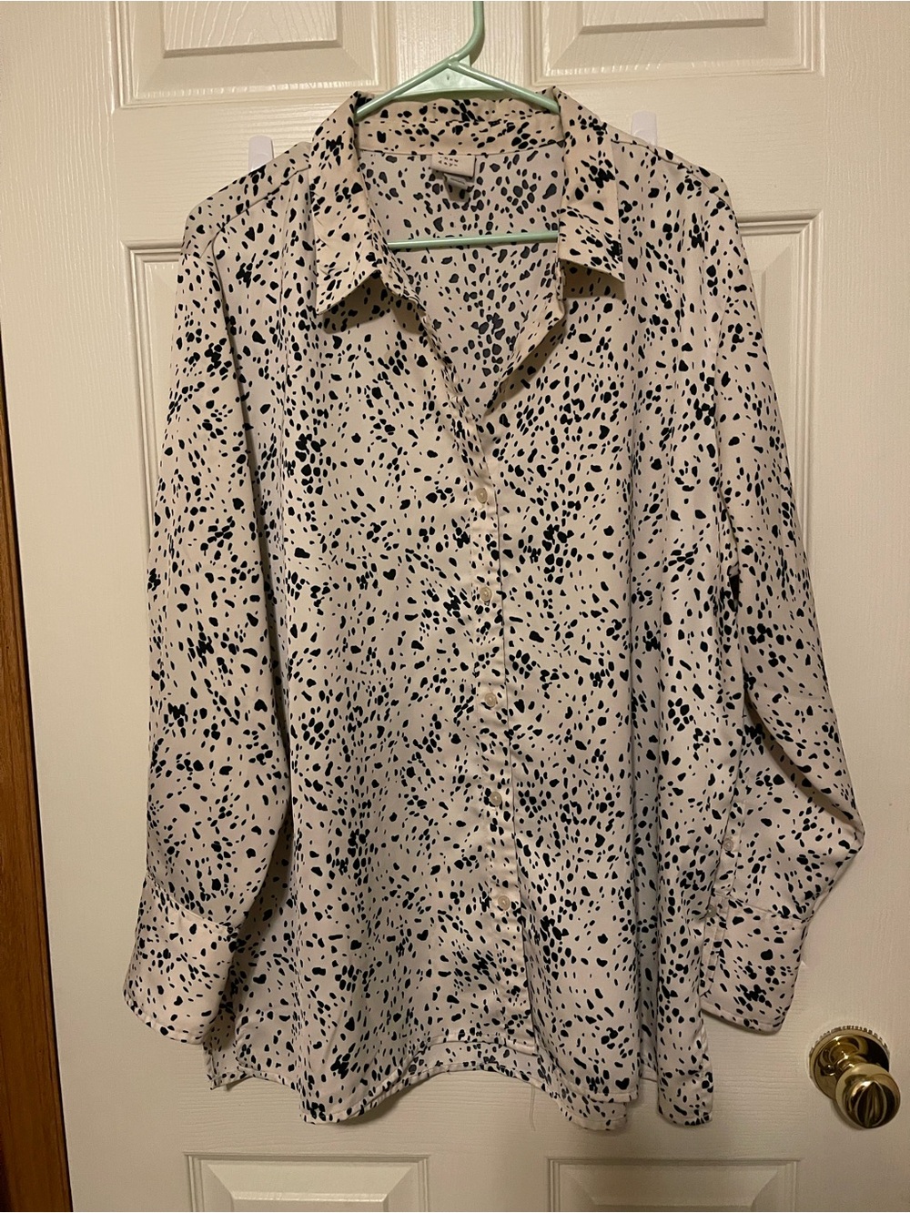 a new day Button-Down Shirt Dalmatian Print